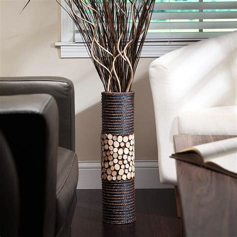 Hosley Tall Bamboo Wood Floor Vase at Isla Lascelles blog