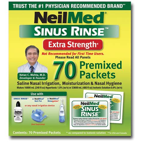 NeilMed Sinus Rinse Saline Nasal Rinse Premixed Packets | Walgreens