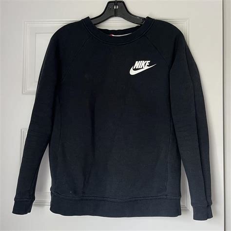 Nike Women's Black and White Sweatshirt | Depop