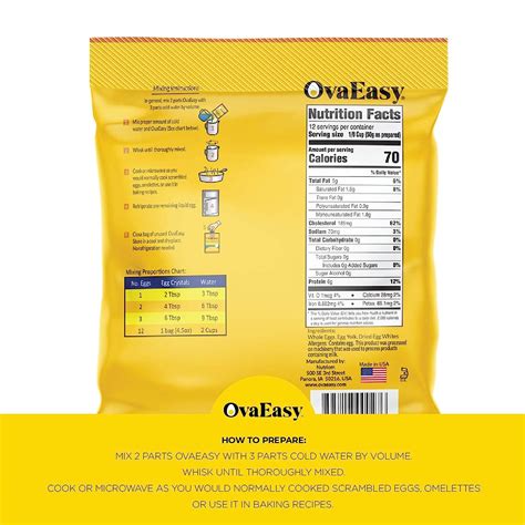 OvaEasy – Huevos deshidratados – Bolsa de 452oz 452oz – Huevos en polvo ...