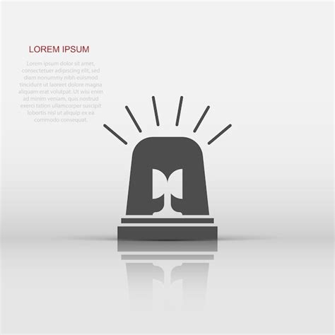 Emergency alarm icon in flat style alert lamp vector illustration on ...