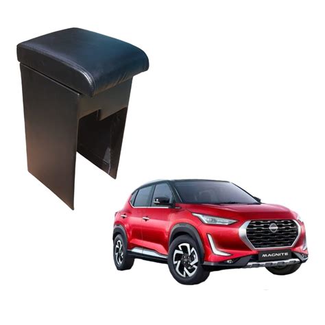 Wooden Car Center Premium Armrest Console For NISSAN MAGNITE (Black ...