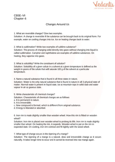 Image result for CBSE Class 6 Science Chapter Changes around Us