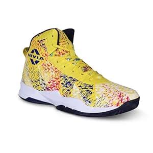 Nivia Urban Art Basketball Shoes for Men Size - UK12 (Yellow/N.Blue ...
