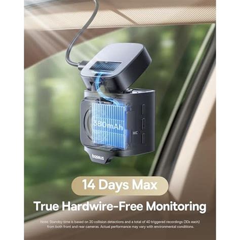 Baseus VD1 Pro Solar Dash Cam | 4K+1080P Resolution | Starvis Night ...