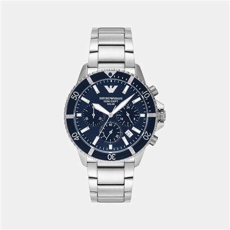 Emporio Armani Men Blue Chronograph Watch AR11681 – Just In Time