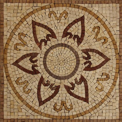 Floor Tile Mosaic Lotus | Mosaic Marble