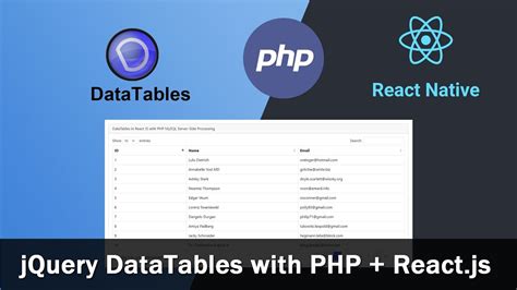 jQuery DataTables 的图像结果