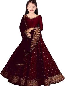 MAA CREATION Girls Lehenga Choli Ethnic Wear Embroidered Lehenga, Choli ...