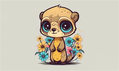 Cute Meerkat Drawing