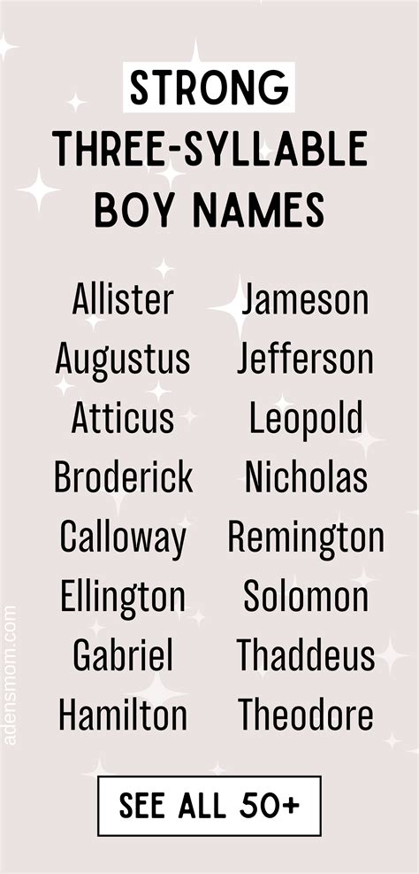 3 syllable boy names – Artofit