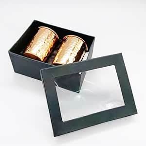 Buy Vintageware® Pure Copper Hammered Glass – 300 ml Water Copper Glass ...