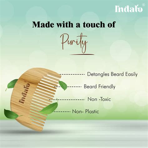 Shop Best Quality Wooden Beard Comb for Men | Available at Indalo