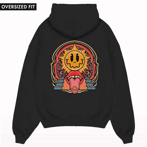Acid Trippy Oversized Hoodie – Crunk Thread