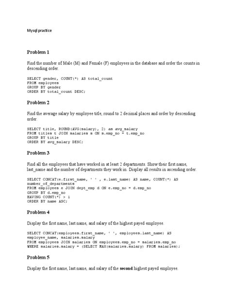 MySQL Practice 的图像结果