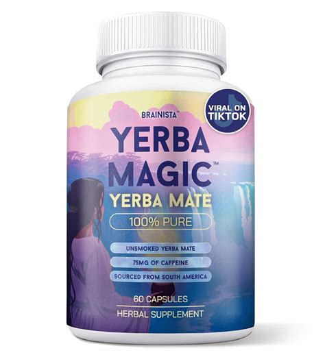 1 Pack: Yerba Magic 60 Capsules of 100% Pure Yerba Mate - Cognitive Support - Walmart.com