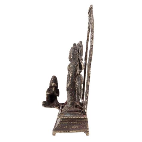Brass Ram Darbar Statue With Hanumanji And Prabhavali
