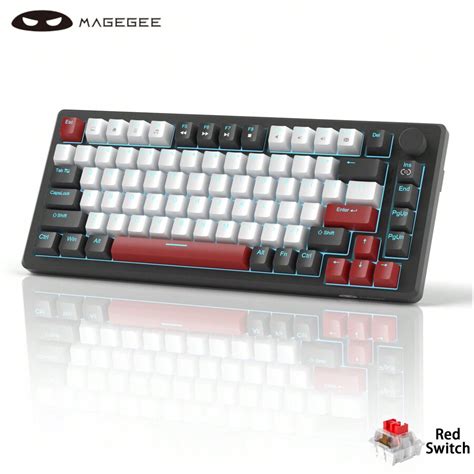 MageGee MageGee STAR75 Mechanical Gaming Keyboard with Knob Control, 75 ...