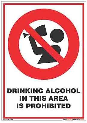 buysafetyposters.com - Drinking Alcohol Prohibition Sign In English ...