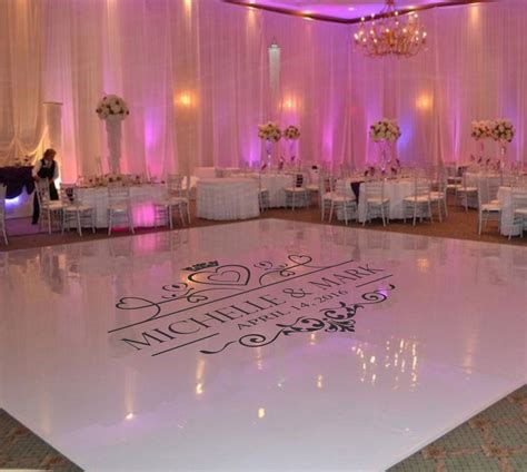 Wedding Dance Floor Decal, Wedding Floor Monogram, Vinyl Floor Decals ...