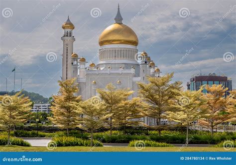 Large Islamic Mosque in Brunei on the Island of Borneo Stock Photo ...