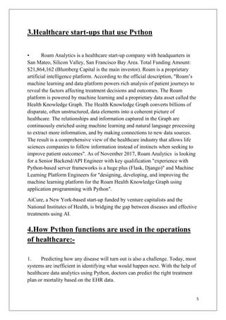 Health Application Using Python 的图像结果