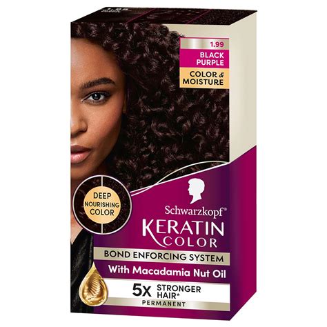 Amazon.com : Schwarzkopf Keratin Color Permanent Hair Color, 1.99 Black ...
