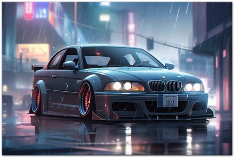 Obraz na płótnie BMW M3 3 E46 Anime Art Tuning • Cena, Opinie • Obrazy 13681442870 • Allegro