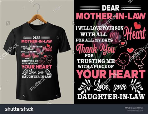 Best Funny Dear Motherinlaw Will Love Stock Vector (Royalty Free ...