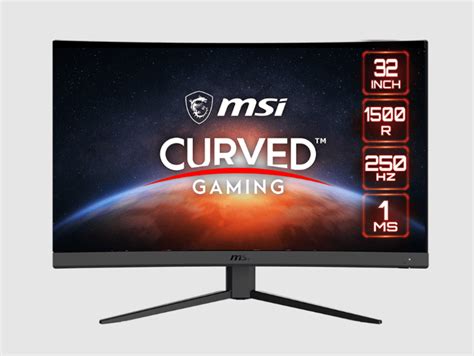 MSI 32" 250Hz FHD Curved Gaming Monitor, VA Panel, 1ms, FreeSync ...