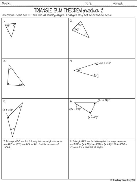 Triangle Angle Sum Theorem Geometry 的图像结果