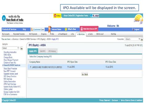 How to apply IPO online with ASBA through SBI Bank NetBanking? - IPO Watch