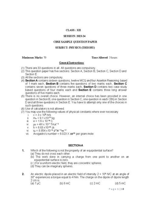 Screenshot 2025-01-21 at 3.37.20 PM - P a g e 1 | 10 CLASS : XII ...