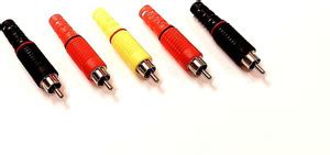 ERHIndia TV-out Cable 5 Pcs RCA Pin Male Audio Connector - ERHIndia ...