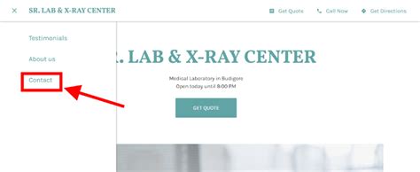 Steps to book lab visit appointment from Sr. Lab & X-Ray Center