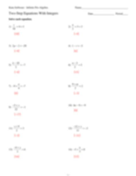 Image result for Solving a Two Step Equation with Integers