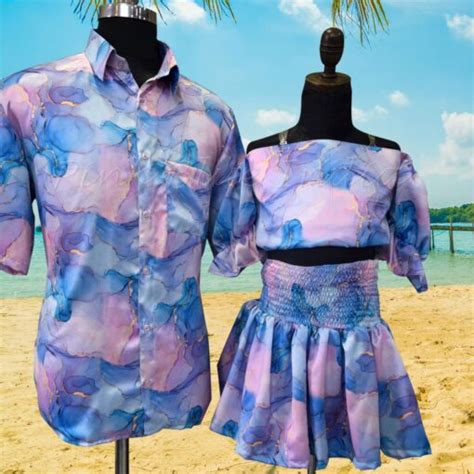 Indian Family Pool Party Matching Outfits