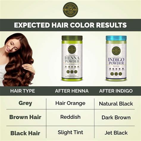 FIRST PLANT Natural Hair Dye Combo Pack for Black Hair, Henna and ...