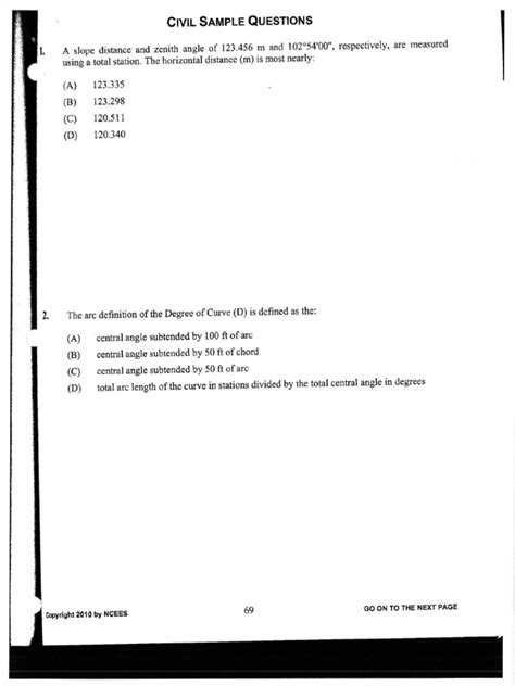 Image result for Fe Civil Exam Sample Questions