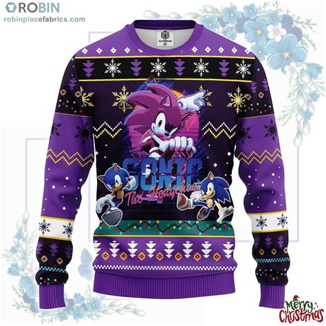Sonic The Hedgehog Ugly Christmas Sweater 1 - RobinPlaceFabrics