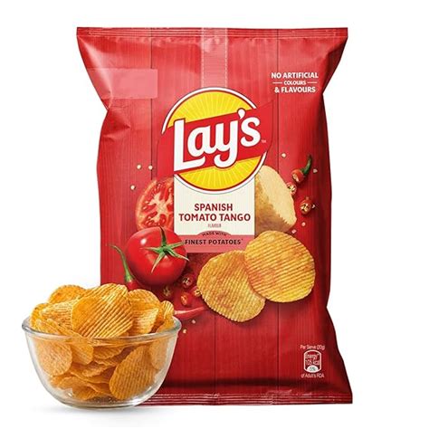 Lays Potato Chips - Spanish Tomato Tango, 80g/82gm (Weight May Vary ...