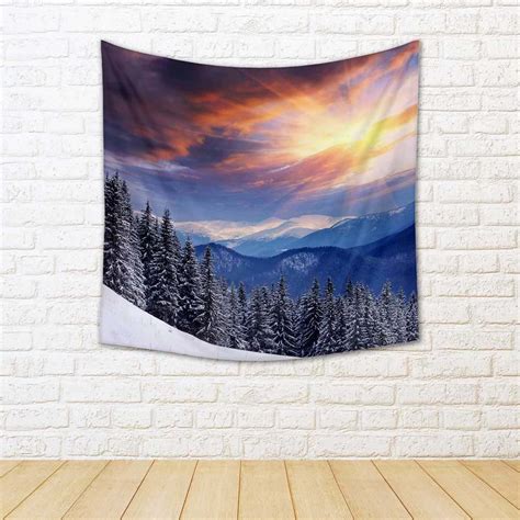 Buy ArtzFolio Winter Landscape Ukraine, Carpathians Canvas Fabric ...