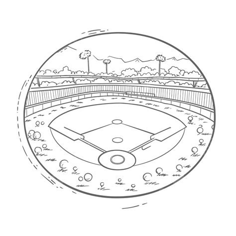 Baseball Coloring Pages Fresh Baseball Field Coloring Pages Outline ...