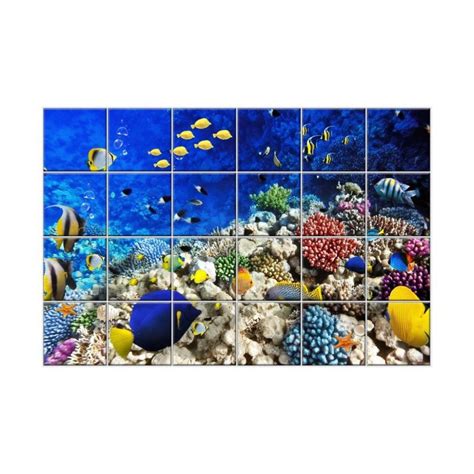 NISH! Ocean Life Wall Tile Mural #005 - Ceramic Tiles - Semi Gloss ...