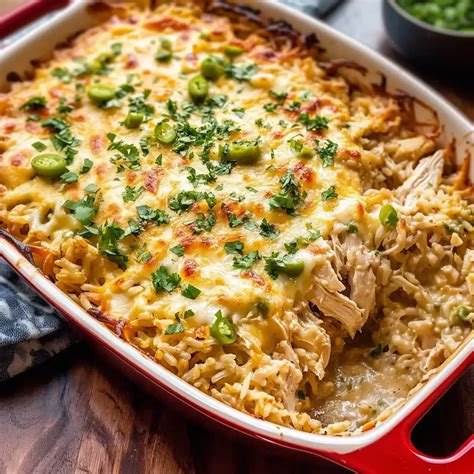 Easy Green Chile Chicken and Rice Casserole (40-Minutes)