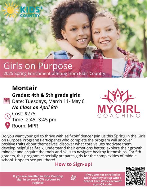 Spring Girls on Purpose Program at Montair Elementary School - Danville ...