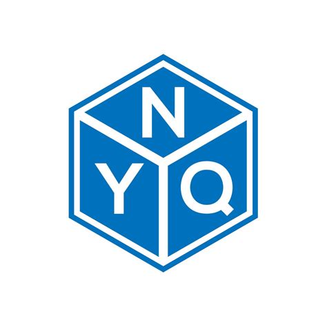 NYQ letter logo design on black background. NYQ creative initials ...