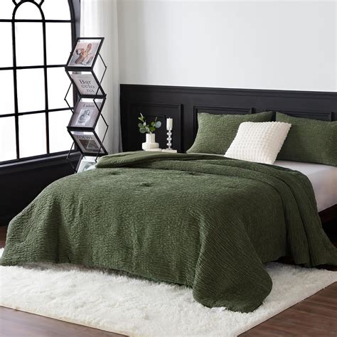 Amazon.com: COTTEBED Reversible Chenille Cotton Bedding King Size ...