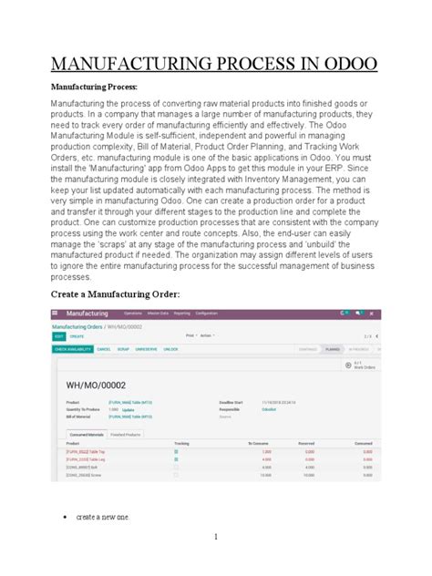 Image result for Odoo Tutoriodoo Manufacturing Tutorial