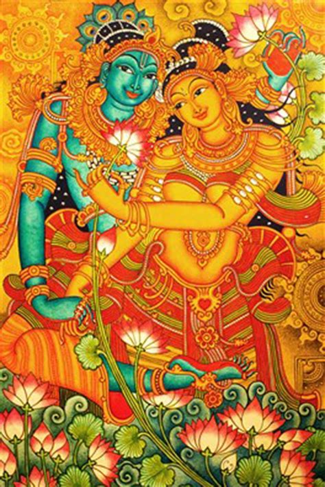 Kerala Mural Paintings Radha Krishna Kerala Mural Painting Radha